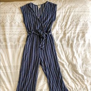 Navy Striped Jumpsuit